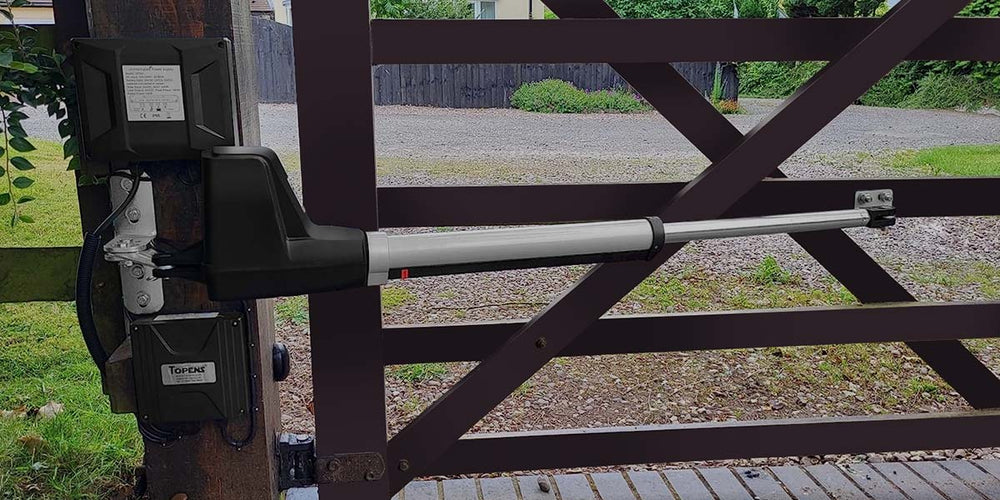 CO-Z Single Swing Gate Opener Kit With Remote Controls - Handles Gates Up To 880 Lbs & 20 Ft