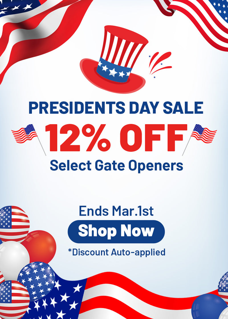 TOPENS 2026 Presidents Day Sale - 12% Off Select Items - Automatic Gate Openers Deals