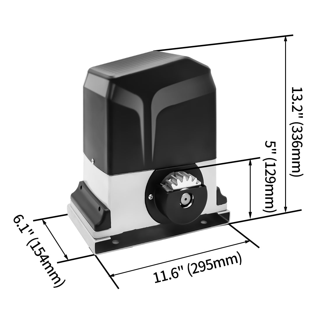 Dimension of TOPENS RK1200T Sliding Gate Opener