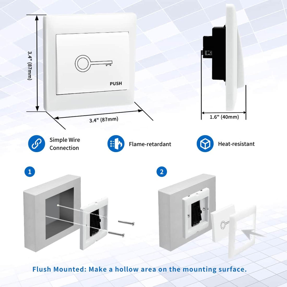 Wall Push Button Switch for Automatic Gate Opener | TOPENS