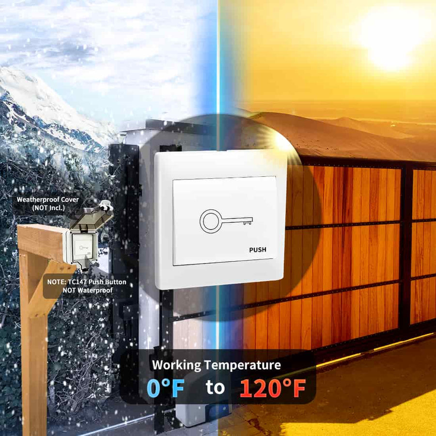 Wall Push Button Switch for Automatic Gate Opener | TOPENS