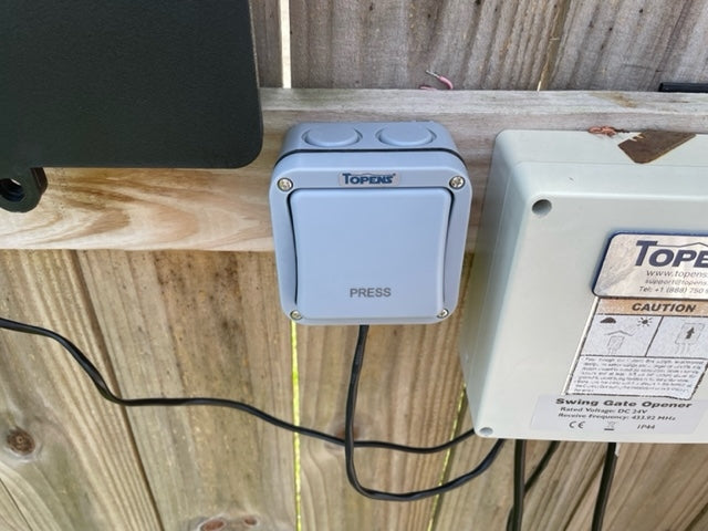 TC148 Waterproof Push Button Switch for Gate Opener in real life