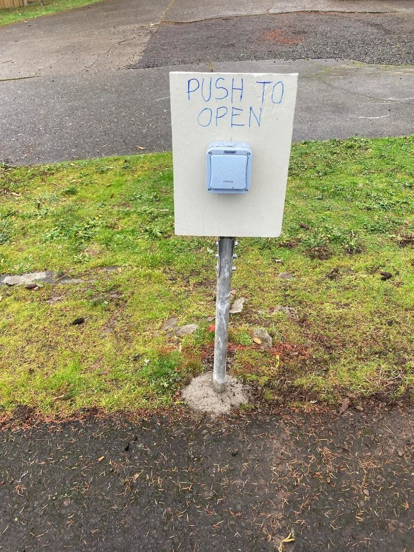 TC148 Waterproof Push Button Switch for Gate Opener in real life