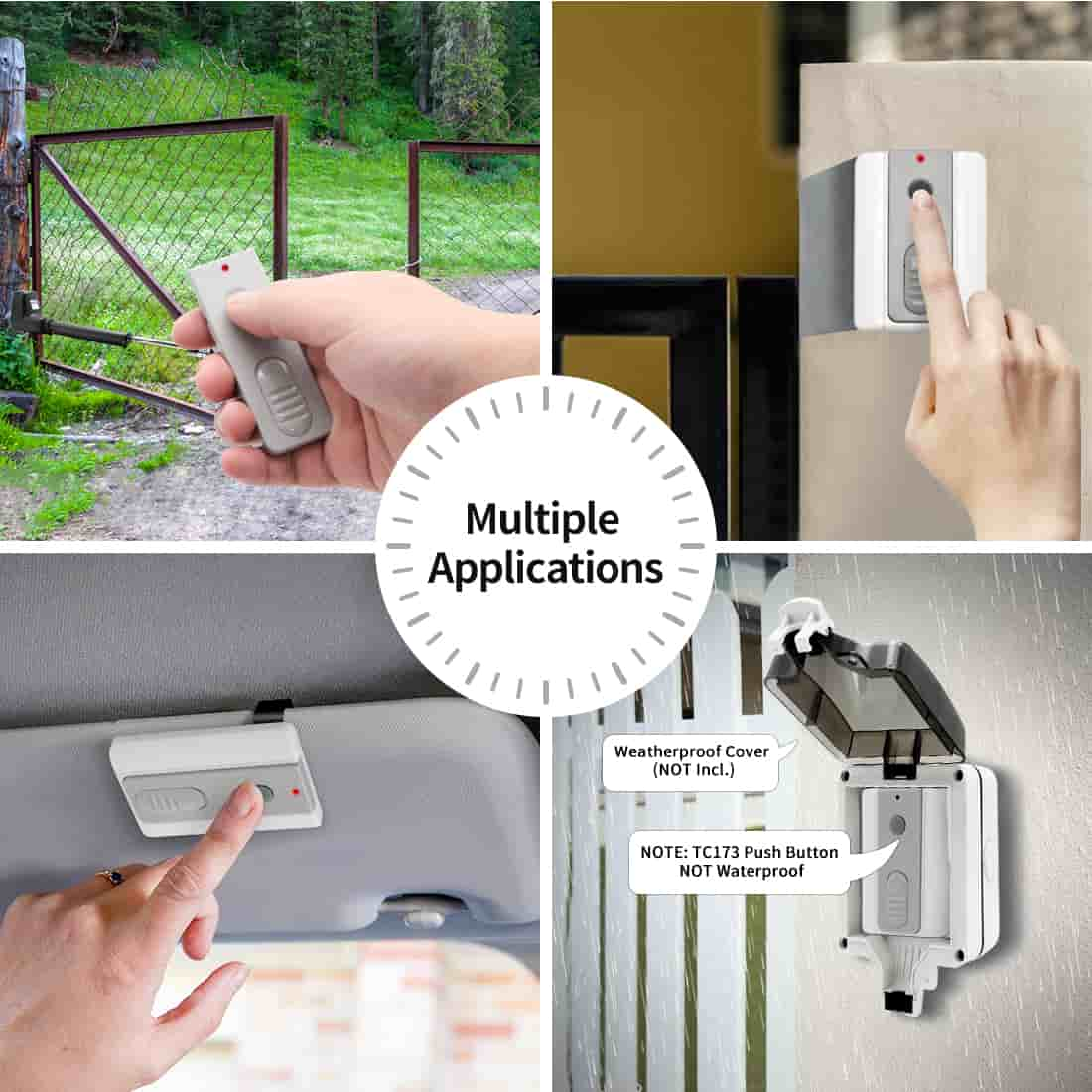 TC173 Wireless Push Button Opener Multiple Applications