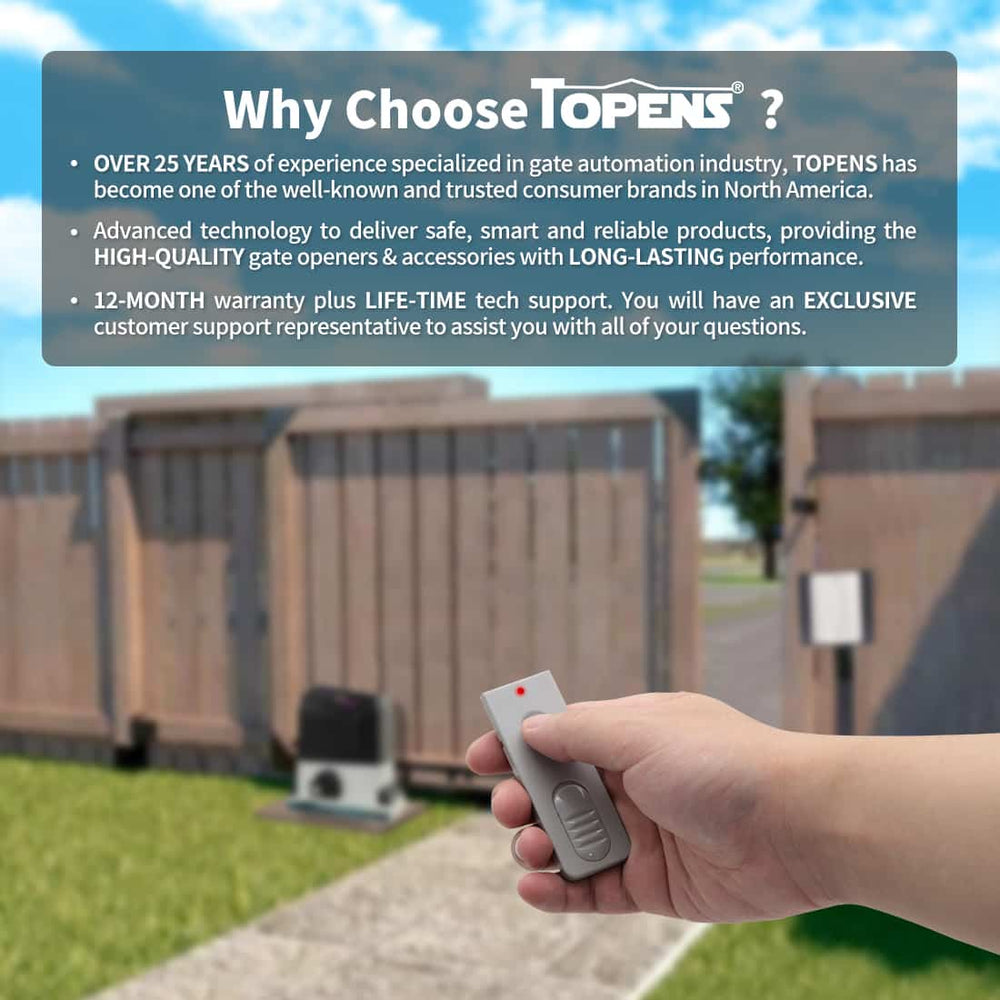 Push Button Gate Controller Wireless Push Button for Automatic Gate Opener | TOPENS