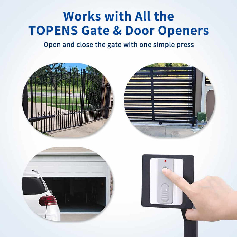 Wireless Push Button for Automatic Gate Opener | TOPENS