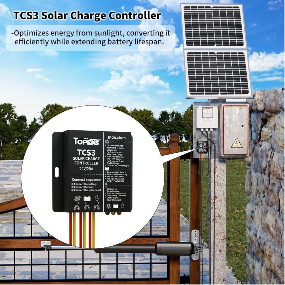 TCS3 Solar Charge Controller Scenario