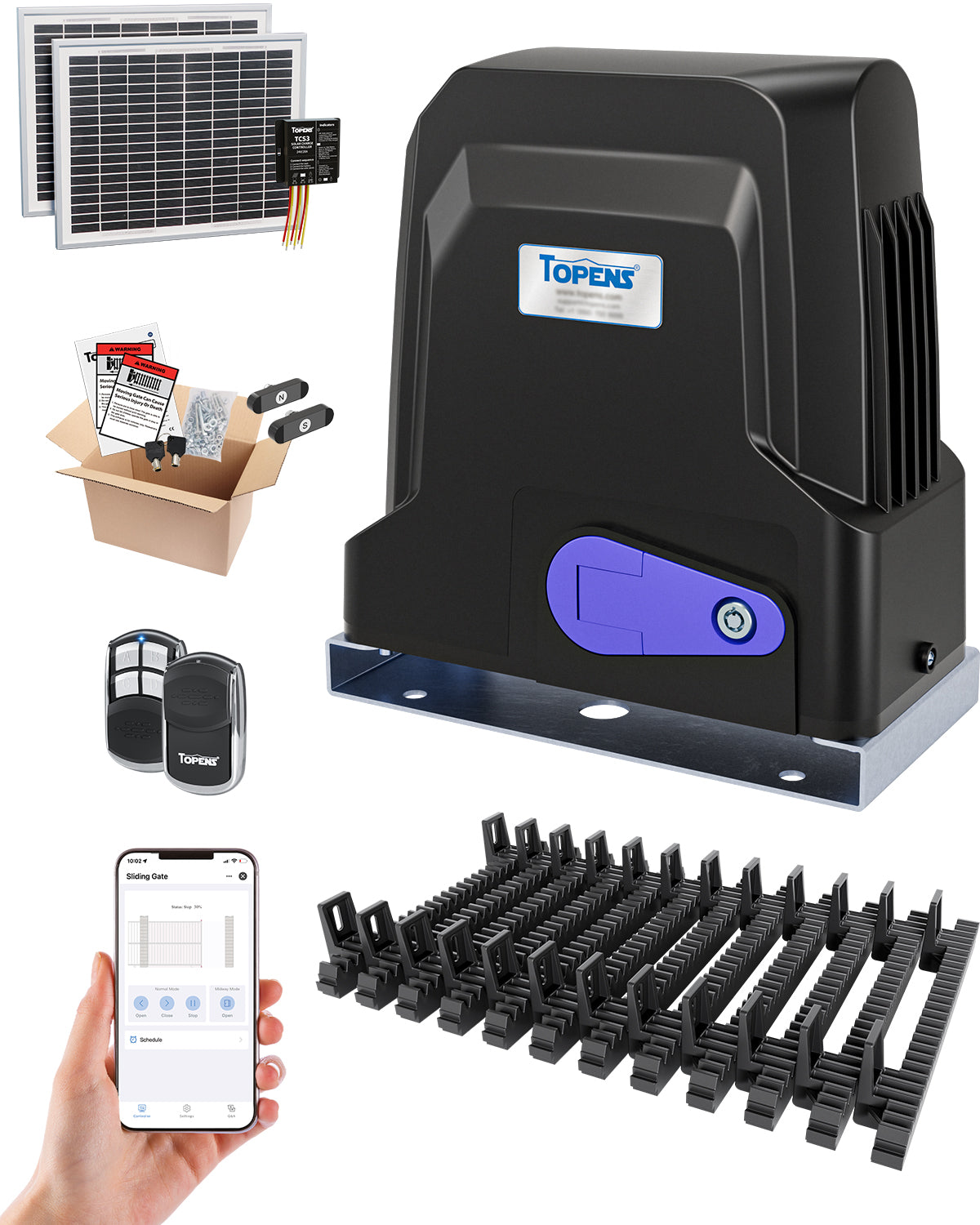 DWR1100ST Solar Sliding Gate Opener Rack Drive