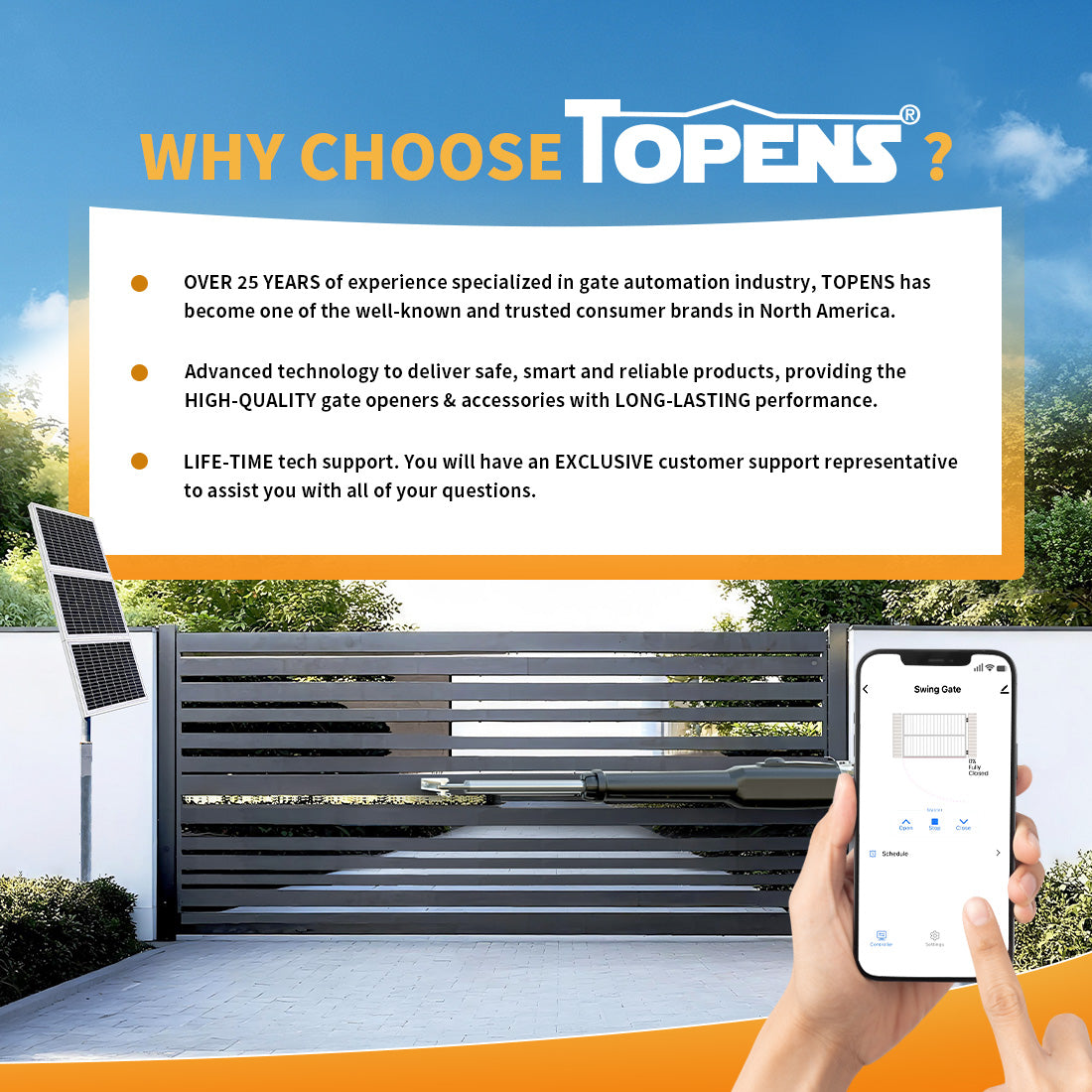TOPENS-XD851S-Smart-Solar-Swing-Gate-Opener-Why-Choose-Topens