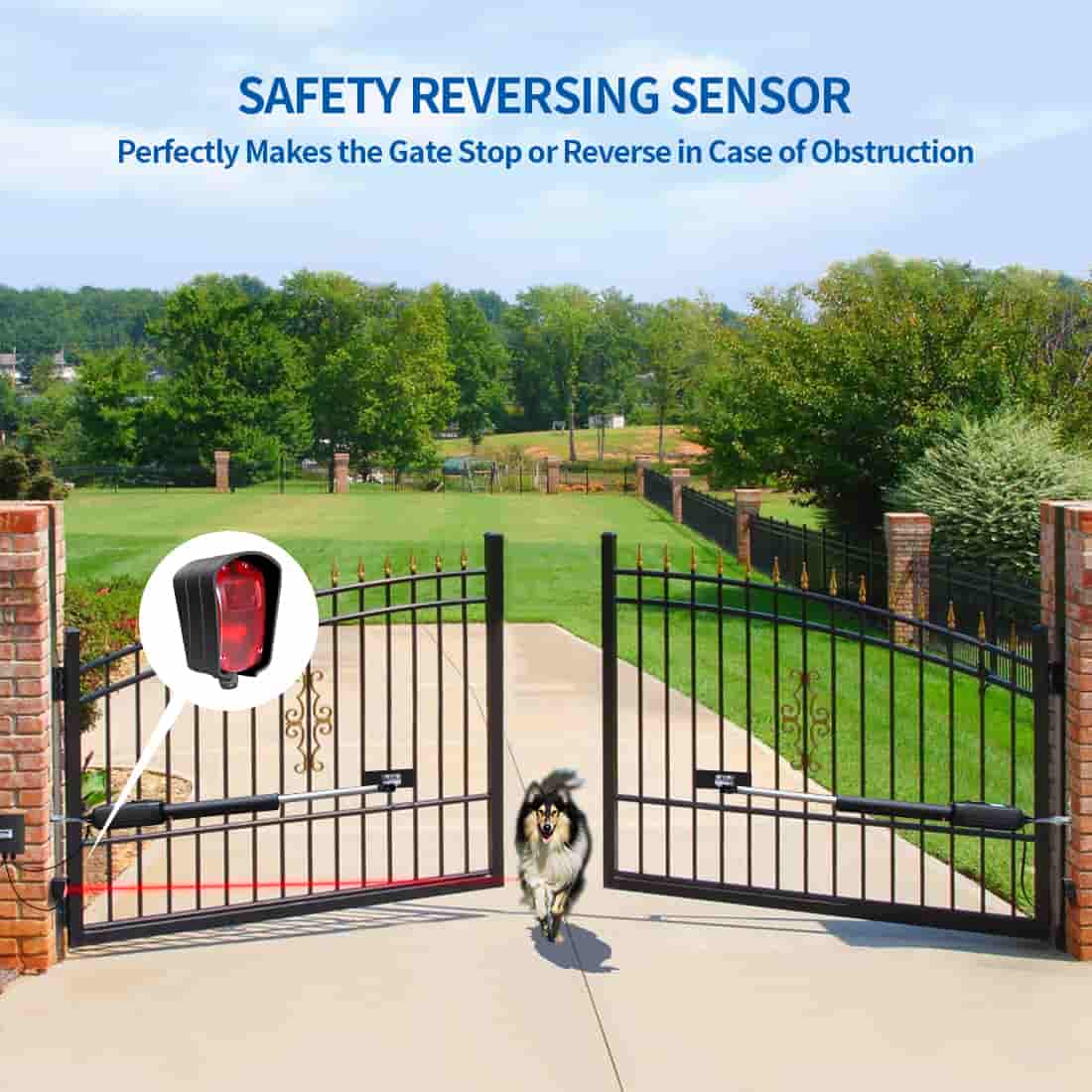TOPENS A8132 Dual Swing Gate Opener Heavy Duty Automatic Gate
