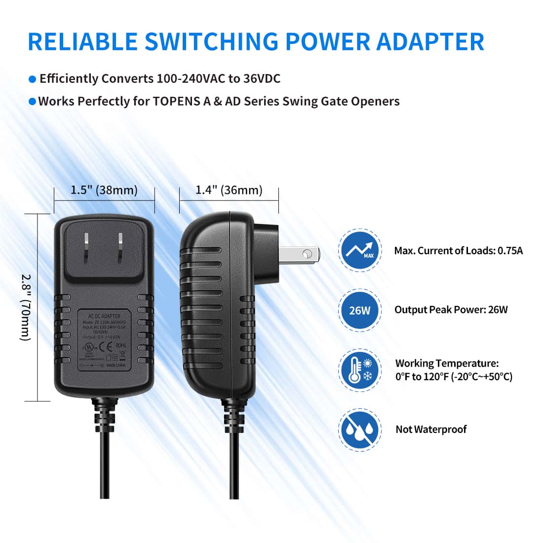 TS24-U AC to DC Adapter of Reliable Performance