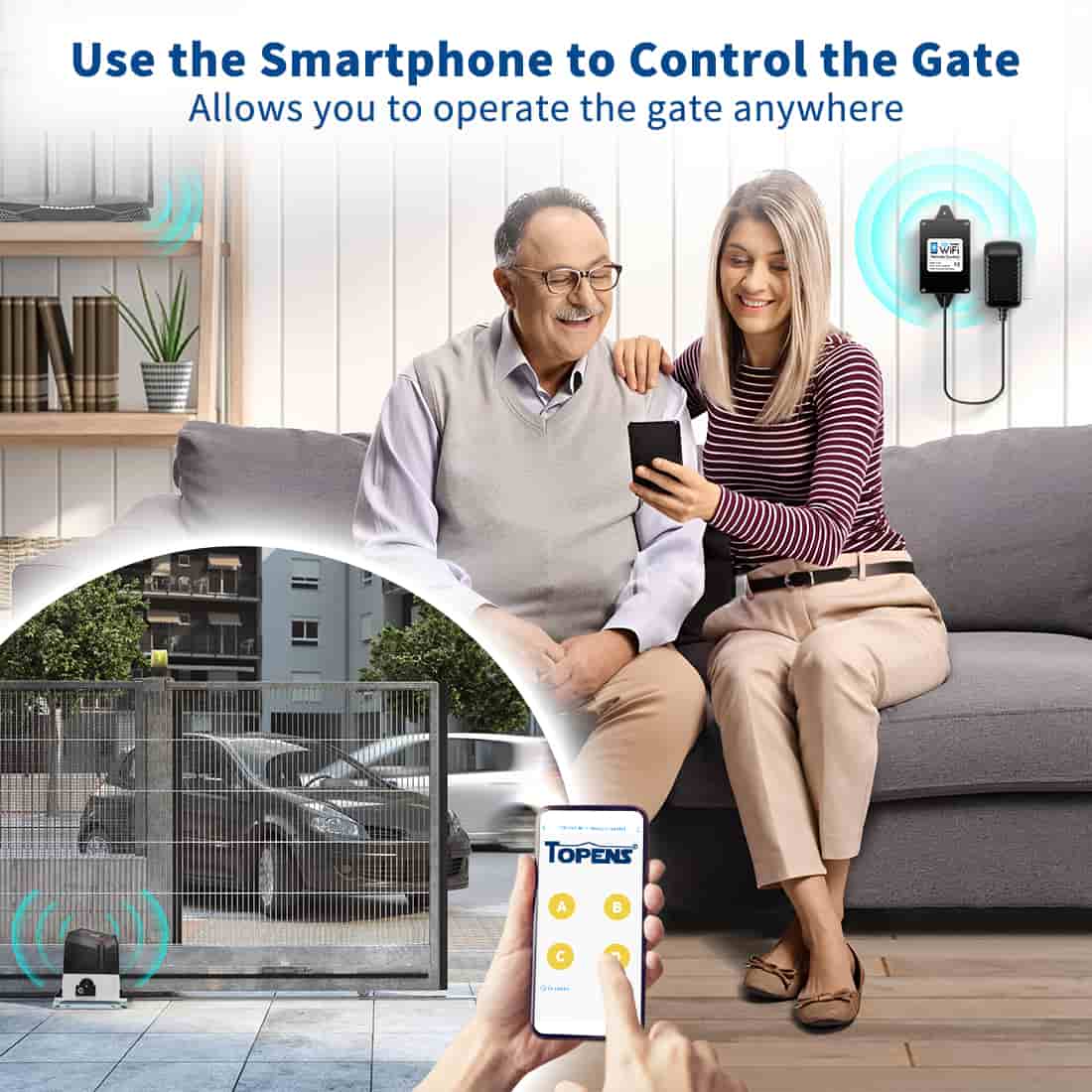 Use Smartphone to Operate Gate Openers Via TC196 WiFi Remote Control