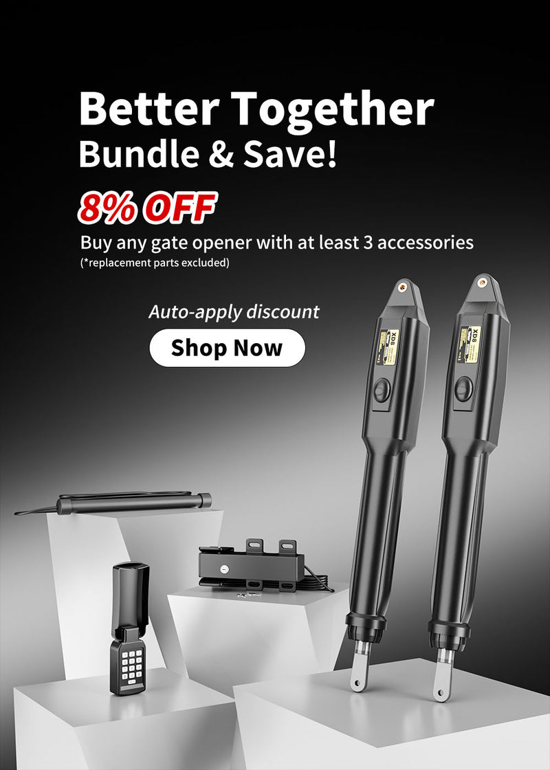 8% OFF Pair any gate opener with at least 3 Accessories - home banner